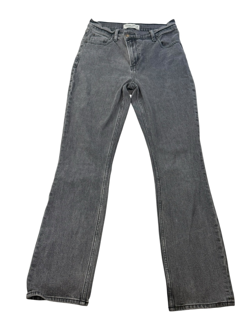 Abercrombie & Fitch 90s Slim Straight Leg High Rise Jeans Gray Denim Size 2 / 26